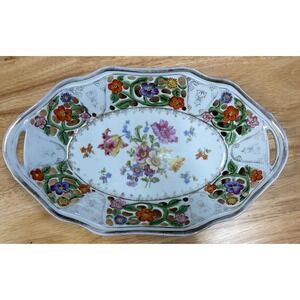 Reticulated‎ Porcelain Bowl Victoria Czechs-Slovakia Floral